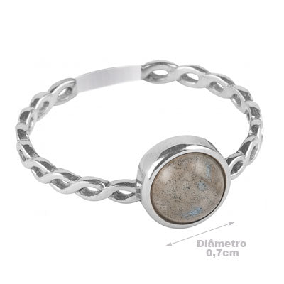 Anel de Prata com Labradorita - 61591