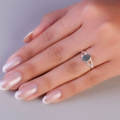 Anel de Prata com Labradorita - 61643