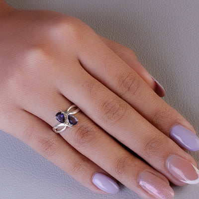 Anel de Prata com Ametista - 61728 - soprata