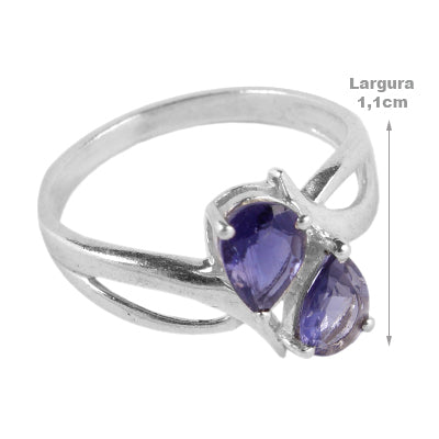 Anel de Prata com Ametista - 61728 - soprata