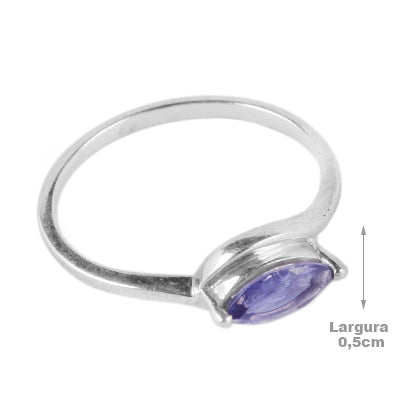Anel de Prata com Ametista - 61729 - soprata