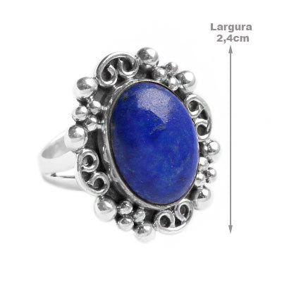 Anel de Prata com Lápis Lázuli - 61897