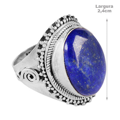 Anel de Prata com Lápis Lázuli - 61906