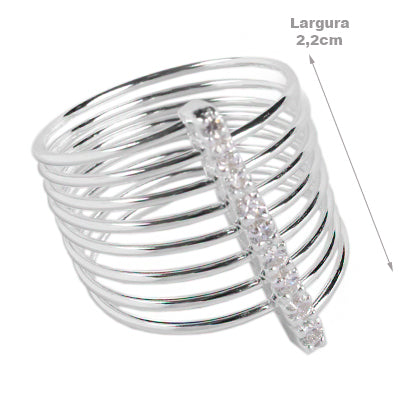 Anel de Prata com Zircônia - 61958