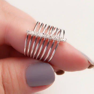 Anel de Prata com Zircônia - 61958