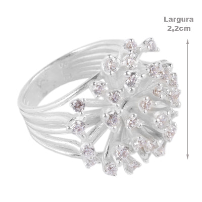 Anel de Prata com Zircônia - 61975