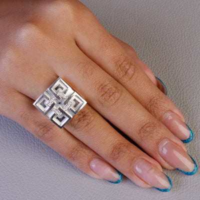 Anel de Prata com Zircônia - 62028