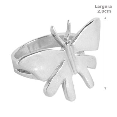 Anel de Prata com Borboleta - 62112