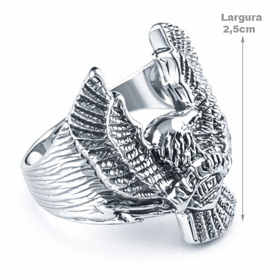 Anel de Prata com Águia - 62121 - soprata
