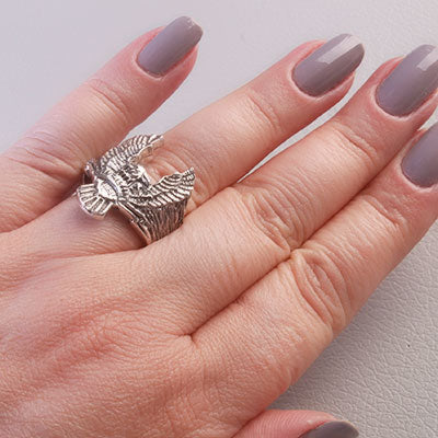 Anel de Prata com Águia - 62121 - soprata