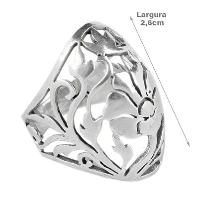 Anel de Prata Flor - 62130 - soprata