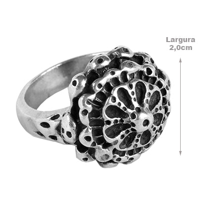Anel de Prata Flor - 62145 - soprata