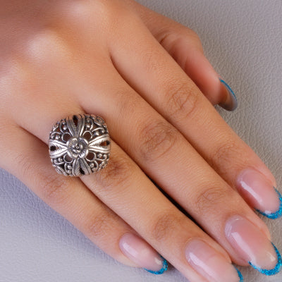 Anel de Prata Flor - 62150 - soprata