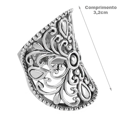 Anel de prata com Flor- 62157