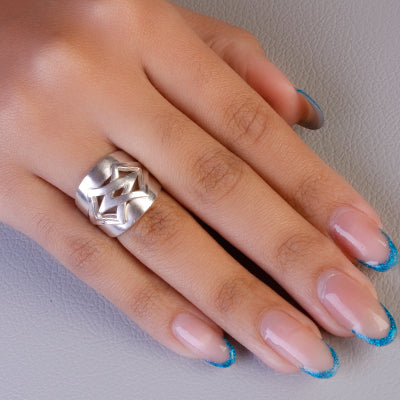 Anel de Prata Vazado - 62198 - soprata