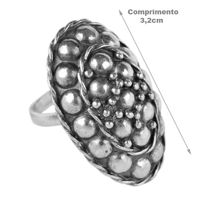 Anel de Prata Trabalhado - 62248 - soprata