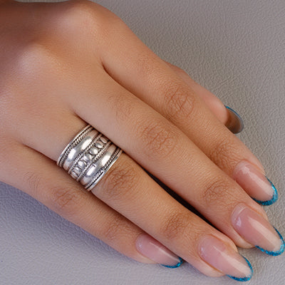 Anel de prata Trabalhado- 62250