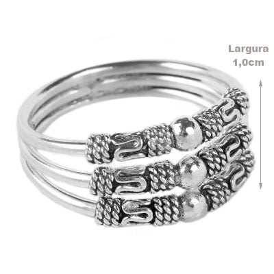 Anel de Prata Trabalhado - 62254 - soprata