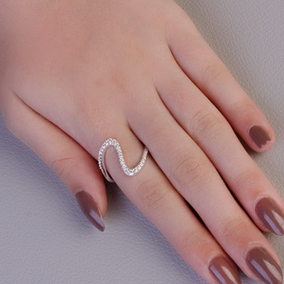 Anel de prata Ondulado - 62286 - soprata