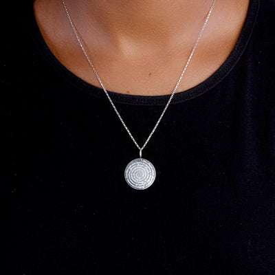 Pingente de Prata Oração Ave Maria - 62387