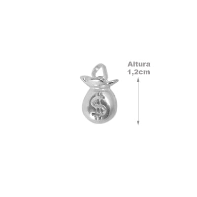 Pingente de Prata Saco de Dinheiro - 62506