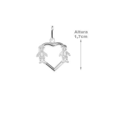 Pingente de Prata Meninos - 62514