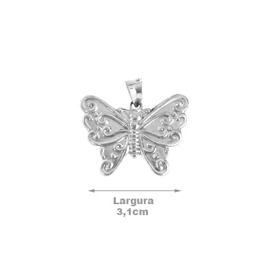 Pingente de Prata Borboleta - 62532