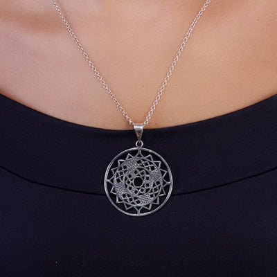 Pingente de Prata Mandala Vazada- 62783