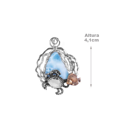 Pingente de Prata Larimar- 62837