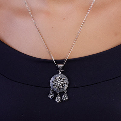 Pingente de Prata com Zirconia - 63003