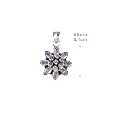 Pingente de Prata com Zirconia - 63013