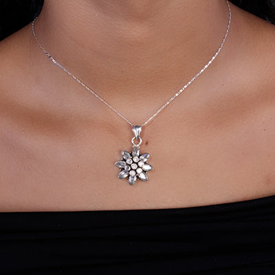 Pingente de Prata com Zirconia - 63013