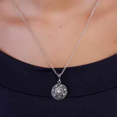 Pingente de Prata com Zirconia - 63014