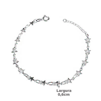 Pulseira de Prata com Estrela - 63158