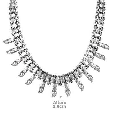 Gargantilha de Prata Trabalhada - 63281