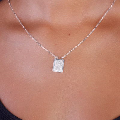 Escapulário de Prata com Oração do Pai nosso- 63458