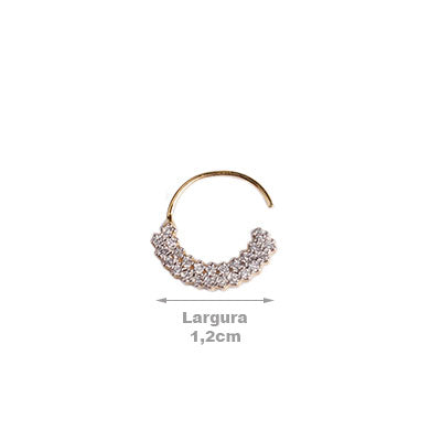 Piercing de Prata Argola Banho de Ouro - 63554