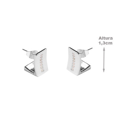 Brinco de Prata com Zircônias - 63683