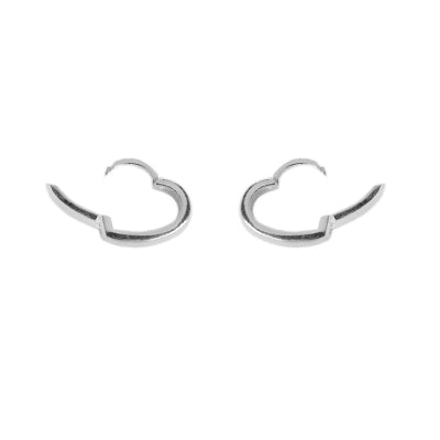 Argola de Prata Coração - 63741