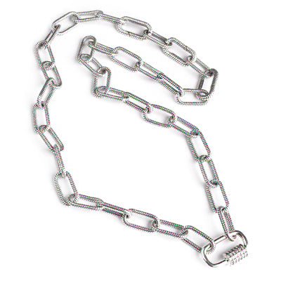 Gargantilha de Prata Elo com Zircônia - 63752