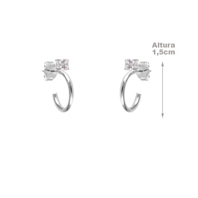 Argola de Prata com Zircônia - 63771