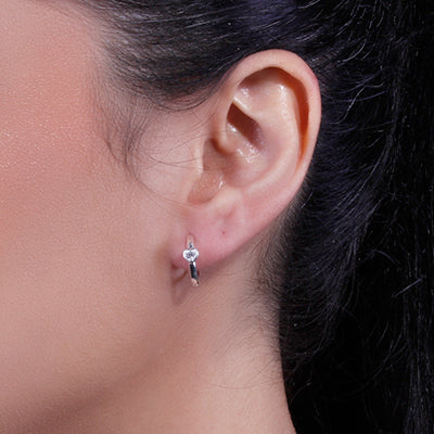 Argola de Prata com Coração - 63774