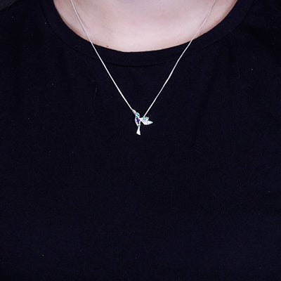 Gargantilha de Prata com Beija-Flor - 63785