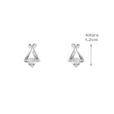 Brinco de Prata com Zircônias - 63805