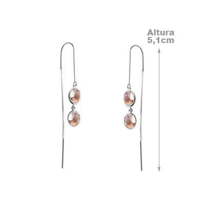 Brinco de Prata com Zircônia - 63841