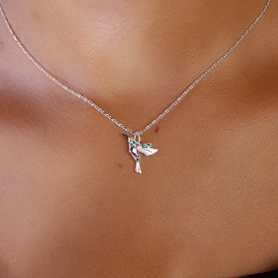 Pingente de Prata com Beija-Flor - 63862