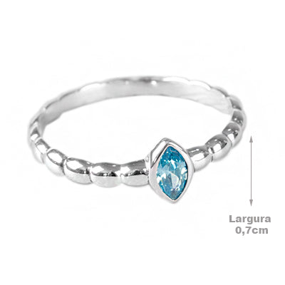 Anel de Prata com Zircônia - 63871