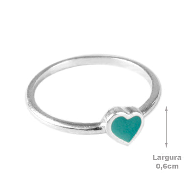 Anel de Prata Coração - 63873