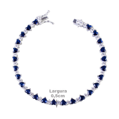 Pulseira de Prata Coração - 63904