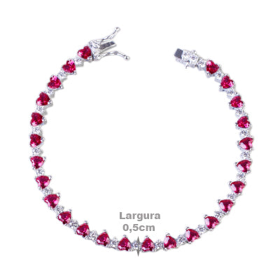 Pulseira de Prata Coração - 63905